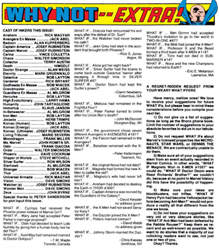 You can see a set of rules for sending in What If ideas on the bottom right of this letters page from What If #30.